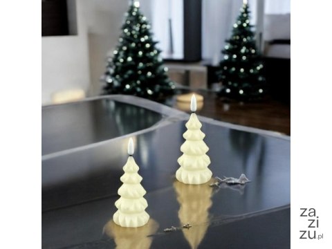 Świeczka led choinka imitacja wosku - 12cm 7309 Świeczka led choinka imitacja wosku - 12cm 7309