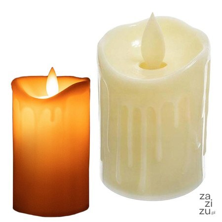 Świeczka na baterie znicz led ruchomy płomień wosk 26052 Świeczka na baterie znicz led ruchomy płomień wosk 26052