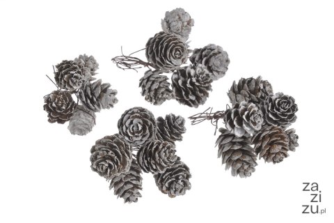 Szyszki około 1,5cm - 3cm, na druciku 9cmH, 24szt. Brązowy 22CAN2-654 Szyszki około 1,5cm - 3cm, na druciku 9cmH, 24szt. Brązowy 22CAN2-654