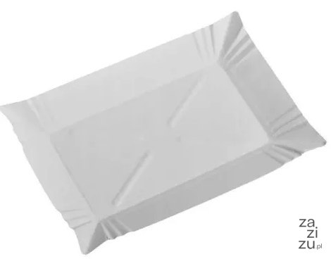 Tacka papierowa prostokątna biała 13 x 24 cm 100 szt. Tacka papierowa prostokątna biała 13 x 24 cm 100 szt.