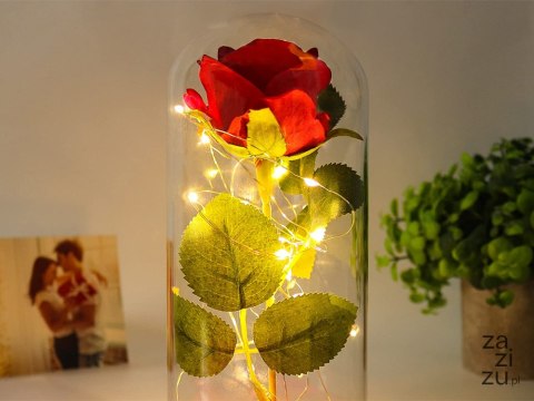 Wieczna róża w szkle prezent led świecąca pudełko 26069 Wieczna róża w szkle prezent led świecąca pudełko 26069