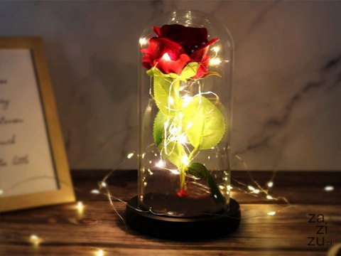 Wieczna róża w szkle prezent led świecąca pudełko 26069 Wieczna róża w szkle prezent led świecąca pudełko 26069