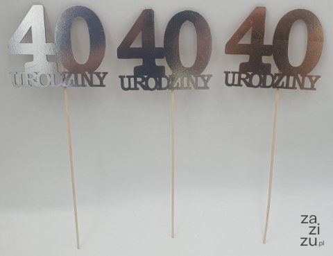 Cyfra na piku 3szt metalizowane 40 złoto/srebro Cyfra na piku 3szt metalizowane 40 złoto/srebro