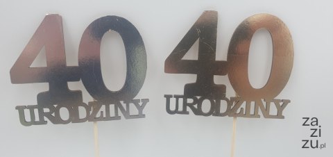 Cyfra na piku 3szt metalizowane 40 złoto/srebro Cyfra na piku 3szt metalizowane 40 złoto/srebro