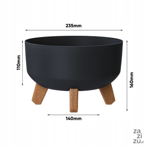 Doniczka Gracia Low antracytowy | DGRL240L Doniczka Gracia Low antracytowy | DGRL240L