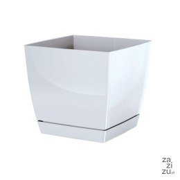Doniczka z podstawką COUBI 10x10 cm BIAŁA