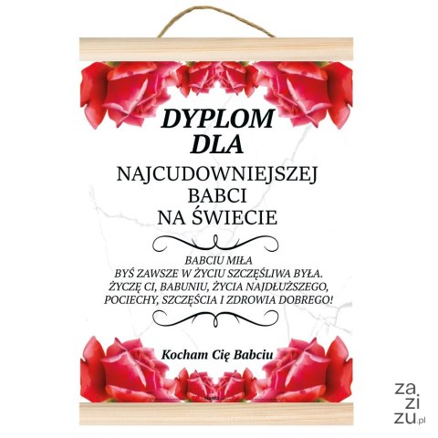 Dyplom Dla Najcudowniejszej Babci na Świecie Dyplom Dla Najcudowniejszej Babci na Świecie