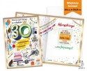 Karnet 30 urodziny mega duży 33x27cm P-038