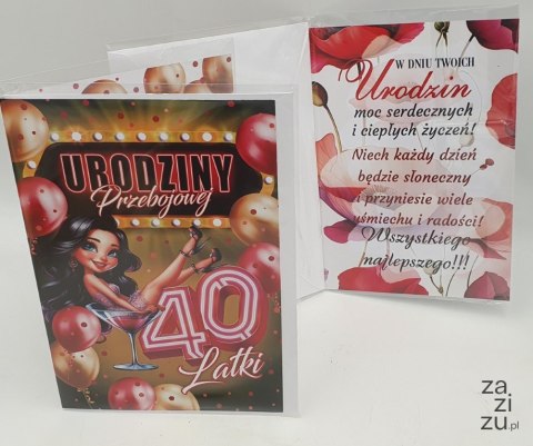 Karnet XL URODZINY PRZEBOJOWEJ 40-STKI KXL-196 Karnet XL URODZINY PRZEBOJOWEJ 40-STKI KXL-196