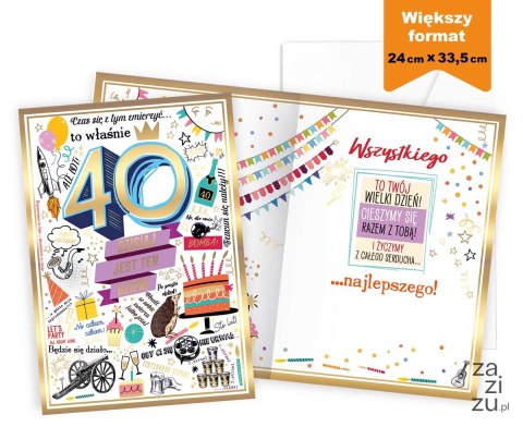 Karnet Prestige Urodziny 40 (cyfry) P-039 Karnet Prestige Urodziny 40 (cyfry) P-039