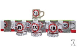Kieliszek kufelek 6szt. 18-nastka 25ml