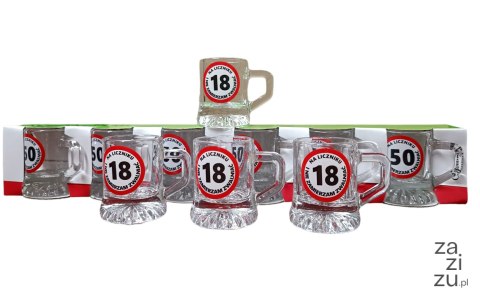 Kieliszek kufelek 6szt. 18-nastka 25ml Kieliszek kufelek 6szt. 18-nastka 25ml