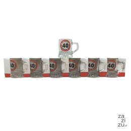 Kieliszek kufelek 6szt. 40-tka 25ml