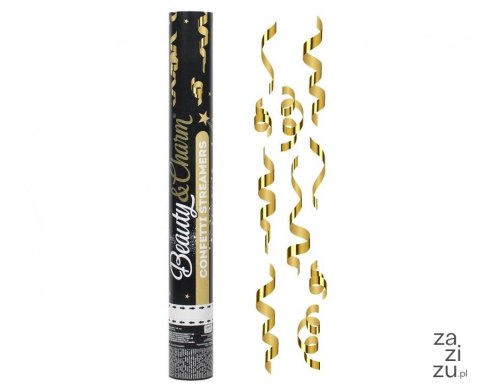 Konfetti pneumatyczne B&C serpentyny, złote / 40 cm JC-KPSZ40 Konfetti pneumatyczne B&C serpentyny, złote / 40 cm JC-KPSZ40