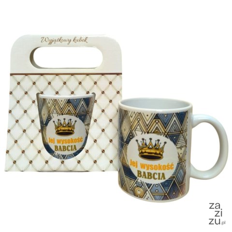 Kubek w ozdobnym opakowaniu Jej Wysokość Babcia 300 ml Kubek w ozdobnym opakowaniu Jej Wysokość Babcia 300 ml