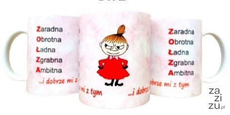 Kubek w torebce z nadrukiem dookoła ZOŁZA DK7 Kubek w torebce z nadrukiem dookoła ZOŁZA DK7