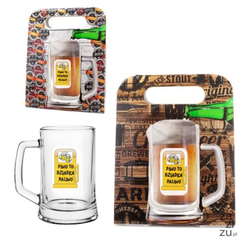 Kufel do piwa w ozdobnym opakowaniu " Piwo to Dziadka paliwo". 500 ml Kufel do piwa w ozdobnym opakowaniu " Piwo to Dziadka paliwo". 500 ml