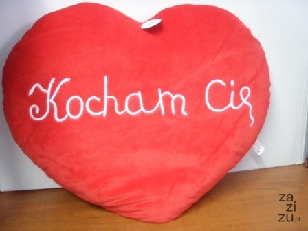 Poduszka serce 65cm KOCHAM CIĘ | S1015 Poduszka serce 65cm KOCHAM CIĘ | S1015