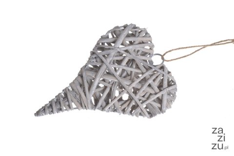 Serce wiklinowe plecione 20 x 15 cm szary 129CAN61099-1G Serce wiklinowe plecione 20 x 15 cm szary 129CAN61099-1G