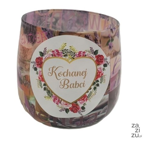 Świeca w szkle lawenda Kochanej Babci Świeca w szkle lawenda Kochanej Babci