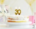 Świeczka B&C cyferka 30, metalik złota, 8.0 cm PF-SCZ30