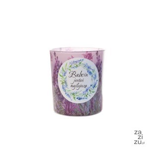 Świeczka o zapachu lawendy "Babciu jesteś Najlepsza". 135 g Świeczka o zapachu lawendy "Babciu jesteś Najlepsza". 135 g