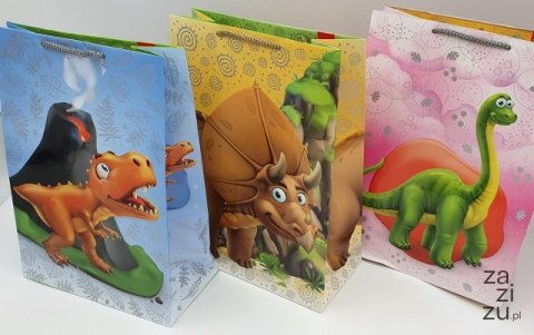 Torebki papierowe 10szt DINO 22,5X31X5X10,8CM Torebki papierowe 10szt DINO 22,5X31X5X10,8CM