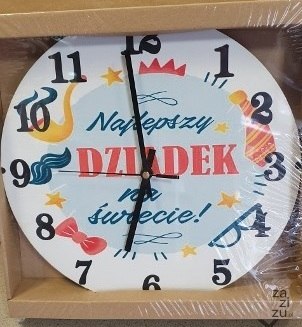 Zegar ścienny 30 cm Najlepszy Dziadek na Świecie Zegar ścienny 30 cm Najlepszy Dziadek na Świecie