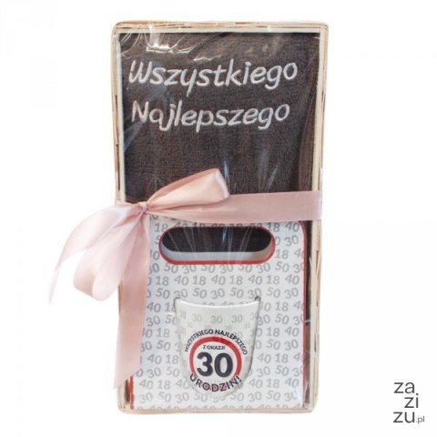 Zestaw prezentowy na 30 urodziny "Wszystkiego najlepszego z okazji 30 urodzin" Zestaw prezentowy na 30 urodziny "Wszystkiego najlepszego z okazji 30 urodzin"