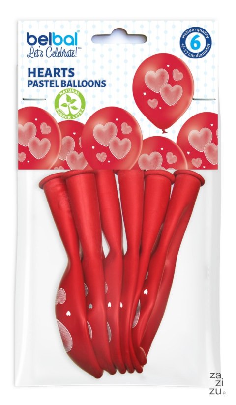 Balony serca 6szt. | BNS06-099 Balony serca 6szt. | BNS06-099