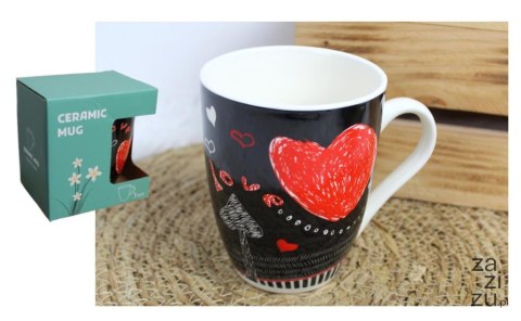 Kubek ceramiczny 8,5 x 11 x 12 cm 400 ml WALENTYNKI w kartoniku 12 x 11,5 x 9,5 cm MIX mub-2401 Kubek ceramiczny 8,5 x 11 x 12 cm 400 ml WALENTYNKI w kartoniku 12 x 11,5 x 9,5 cm MIX mub-2401