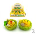 Kurczaki wielkanocne w gniazdkach 7cm 6szt. | WKZ-8239