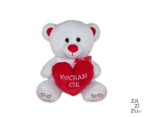 Miś pluszowy z sercem 25cm KOCHAM CIĘ M3593 Miś pluszowy z sercem 25cm KOCHAM CIĘ M3593