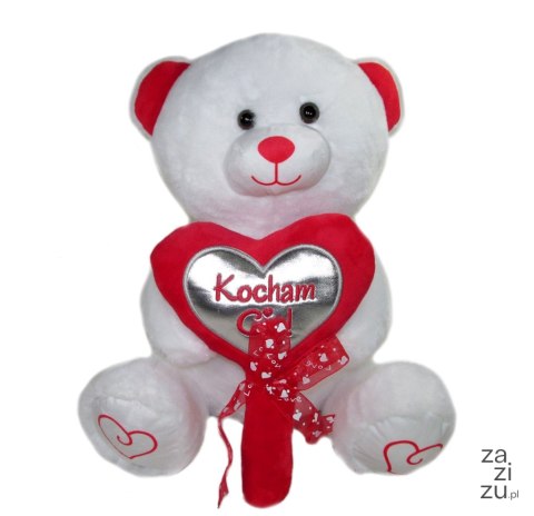 Miś pluszowy z sercem 30cm KOCHAM CIĘ M3759 Miś pluszowy z sercem 30cm KOCHAM CIĘ M3759
