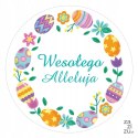 Naklejki Wesołego Alleluja średnica 55 mm - 12 szt
