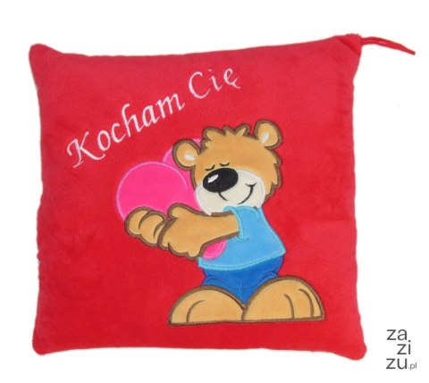 Poduszka pluszowa 25 x 25cm KOCHAM CIĘ P3329 Poduszka pluszowa 25 x 25cm KOCHAM CIĘ P3329