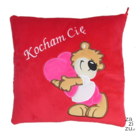 Poduszka pluszowa 25 x 25cm KOCHAM CIĘ P3331 Poduszka pluszowa 25 x 25cm KOCHAM CIĘ P3331
