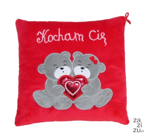 Poduszka pluszowa 25 x 25cm KOCHAM CIĘ P3333 Poduszka pluszowa 25 x 25cm KOCHAM CIĘ P3333
