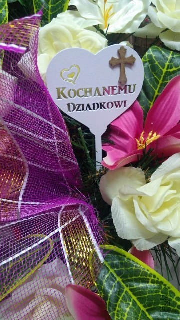 Serce na piku 3szt. KOCHANEMU DZIADKOWI Serce na piku 3szt. KOCHANEMU DZIADKOWI
