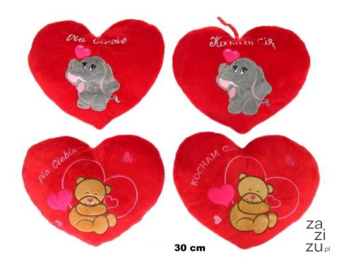 Serce pluszowe 30cm KOCHAM CIĘ / DLA CIEBIE S1331 Serce pluszowe 30cm KOCHAM CIĘ / DLA CIEBIE S1331