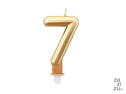 Świeczka 24szt. cyfra złota ,,7'' Świeczka 24szt. cyfra złota ,,7''