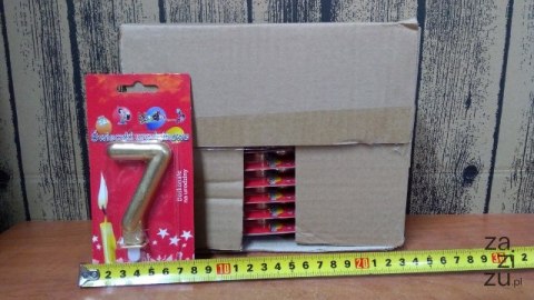 Świeczka 24szt. cyfra złota ,,7'' Świeczka 24szt. cyfra złota ,,7''