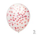 Balon przezroczysty z konfetti Serduszka 12cali 100szt.