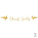 Baner Chrzest Święty złoty 150cm 512074
