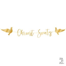 Baner Chrzest Święty złoty 150cm 512074