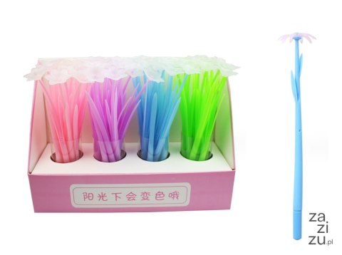 Długopis KWIATEK 22 cm z czarnym wkładem mix kolor - 12 szt DXY-101 Długopis KWIATEK 22 cm z czarnym wkładem mix kolor - 12 szt DXY-101