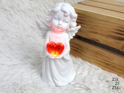 Figurka anioł z czerwonym sercem 15 x 8 x 5,5 cm SN55879 Figurka anioł z czerwonym sercem 15 x 8 x 5,5 cm SN55879