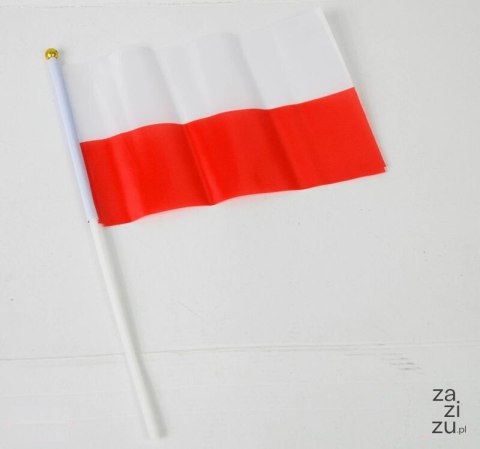 Flaga biało - czerwona Polska 12szt. 15,5 x 21,3 cm | 0011 Flaga biało - czerwona Polska 12szt. 15,5 x 21,3 cm | 0011