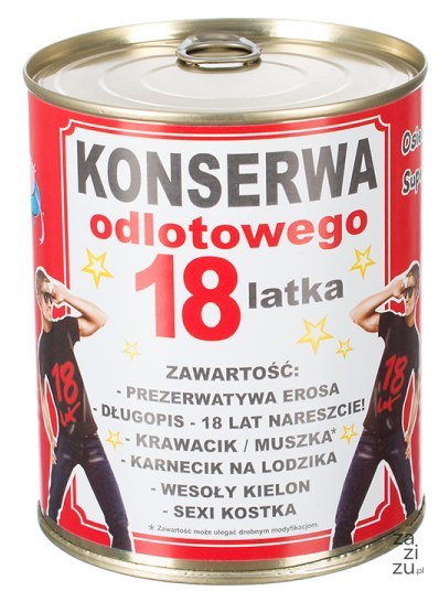 Konserwa Odlotowego 18-latka czerwona Konserwa Odlotowego 18-latka czerwona