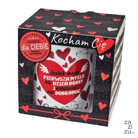 Kubek ceramiczny JESTEŚ MOJĄ PIERWSZĄ MYŚLĄ 3309-WAL11 Kubek ceramiczny JESTEŚ MOJĄ PIERWSZĄ MYŚLĄ 3309-WAL11